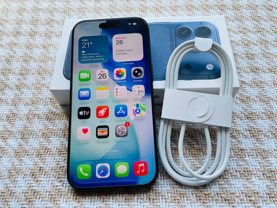 IPHONE 17 PRO 256Gb АКБ 100% (35 циклів) Deep Blue NEVERLOCK ( 59341)
