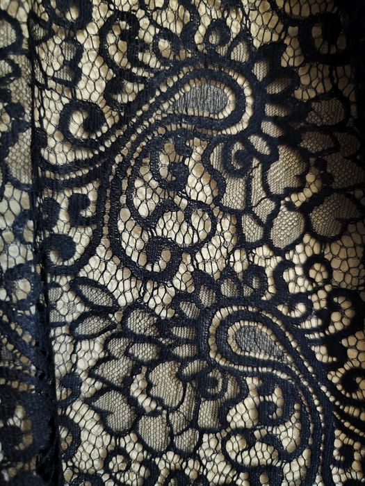 Bolero elegante em renda azul marinho tamanho M