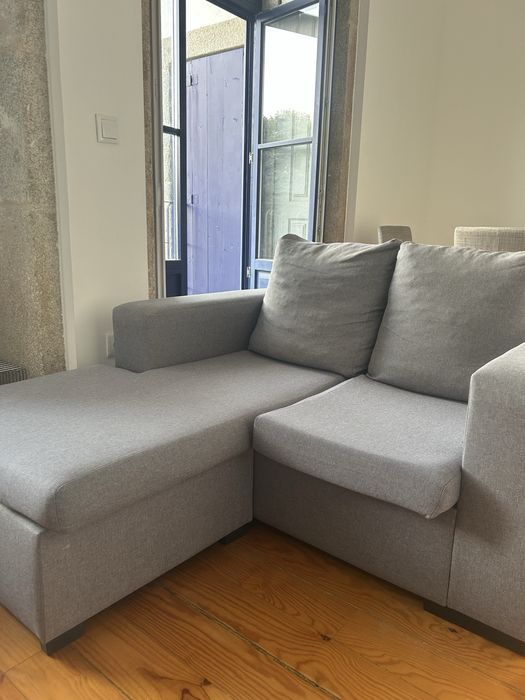 Sofá 2 lugares com chaise reversivel