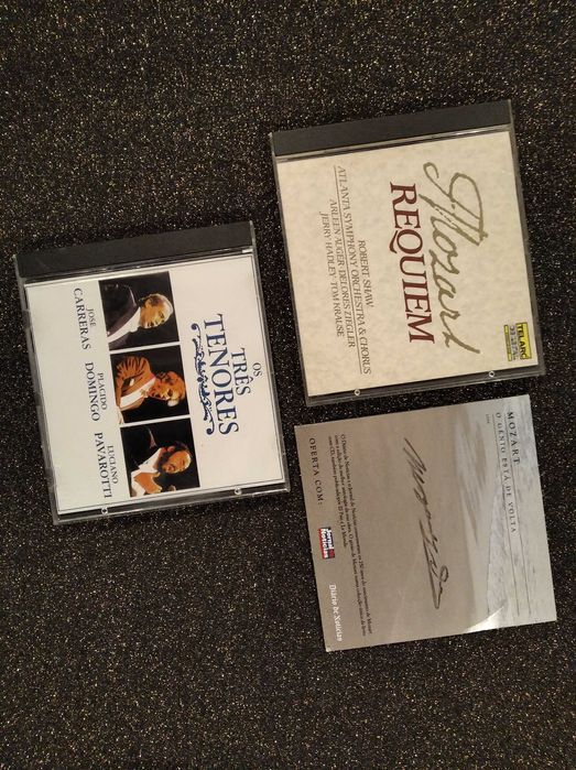 CD's: Mozart, Os Três Tenores, Carlos do Carmo