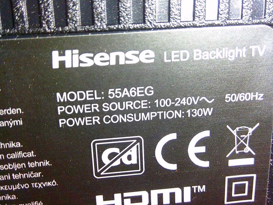 Hisense 55"/58", led, smart, uhd,dvb-t2 h.265, pilot, nóżki, karton.
