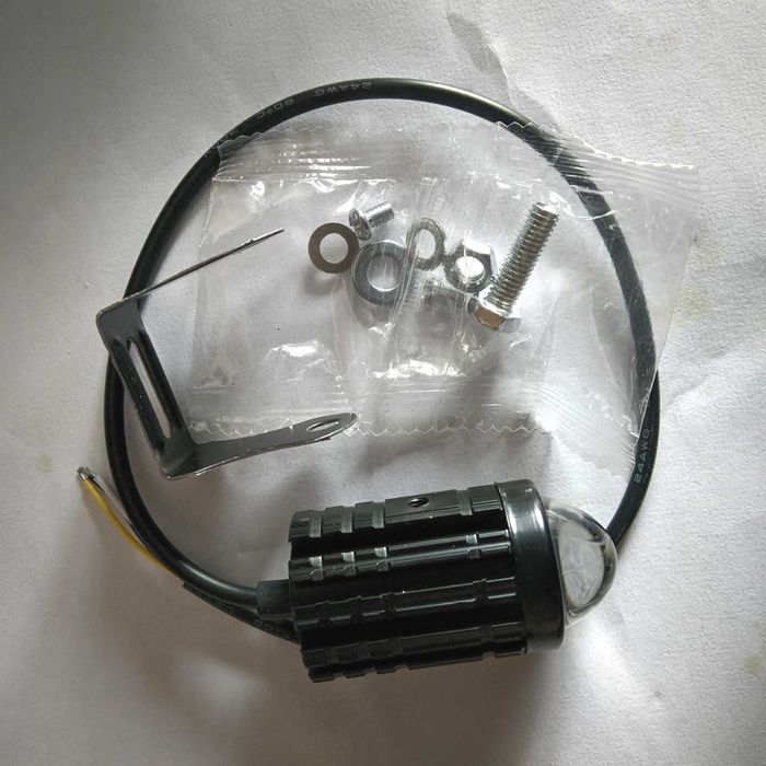 Міні фара LED вело/мото 12V колір Білий/Жовтий