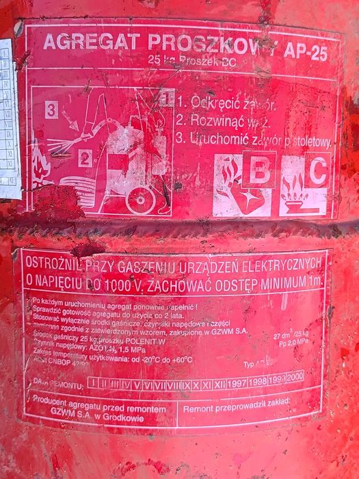 Butla  po gasnicy 25 kg