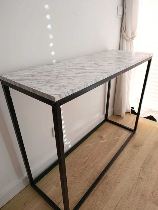 Consolas de entrada/sala de estar modernas estilo mármore e ferro