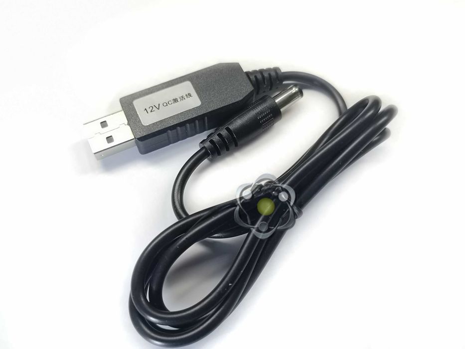 12V USB Кабель тригер QC, реальний струм 1.5А, штекер DC 5.5*2.5мм