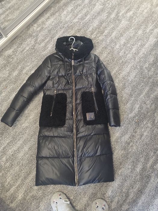 Женский зимний удлиненный пуховик, ккюуртка