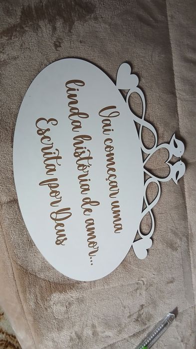 Placa para casamento