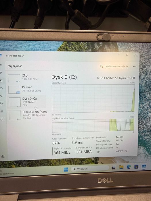 Laptop Dell Latitude 3410 i5-10th 16 GB RAM 512 SSD Windows 11 komplet!