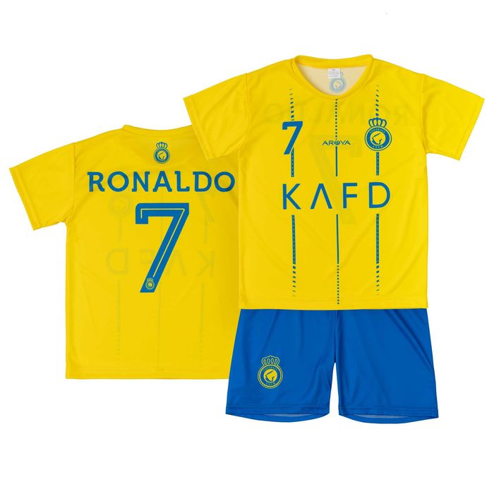 2X Komplet piłkarski Ronaldo AL Nassr 7 i Ronaldo Portugalia rozm.158
