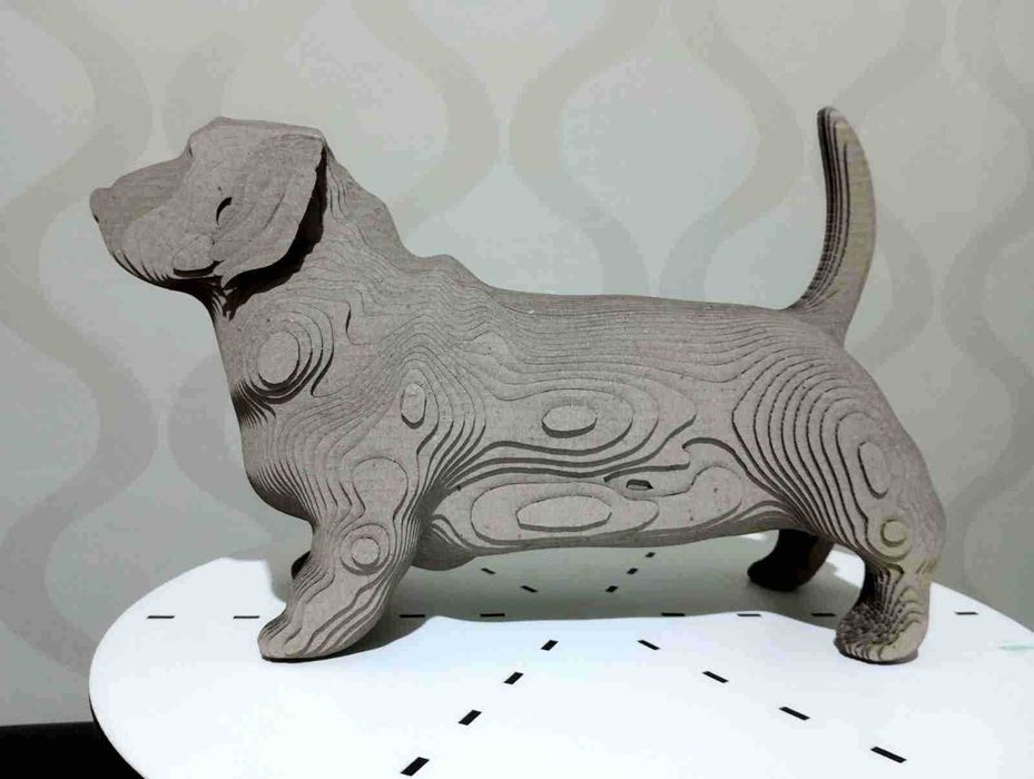 3D Пазл Картонний Конструктор Бассет-хаунд