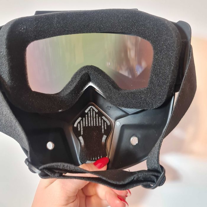 Gogle maska Snowboard Cross Laser Twarz Ochrona Taktyczna