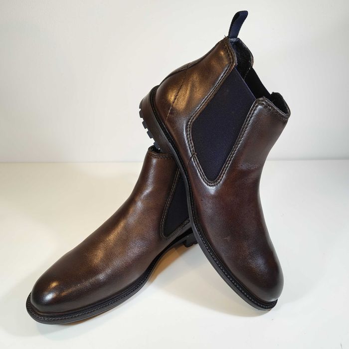 Bugatti Chelsea 6400 Mid Brown skórzane sztyblety męskie 43