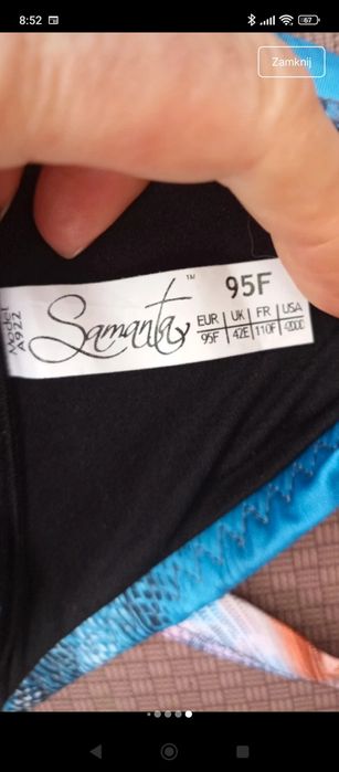 Biustonosz kąpielowy samanta. 95F