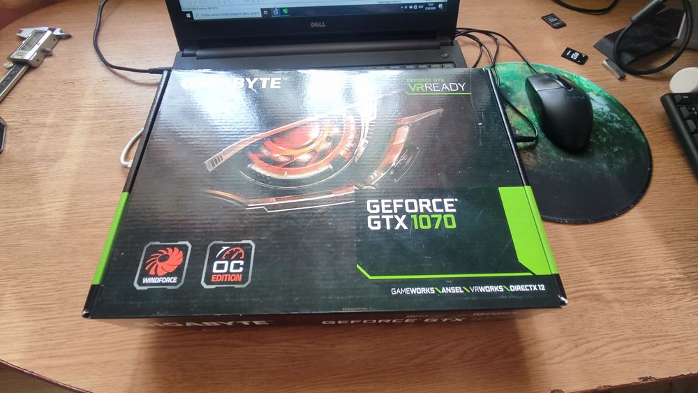 Видеокарта gigabite  geforce  gtx 1070.