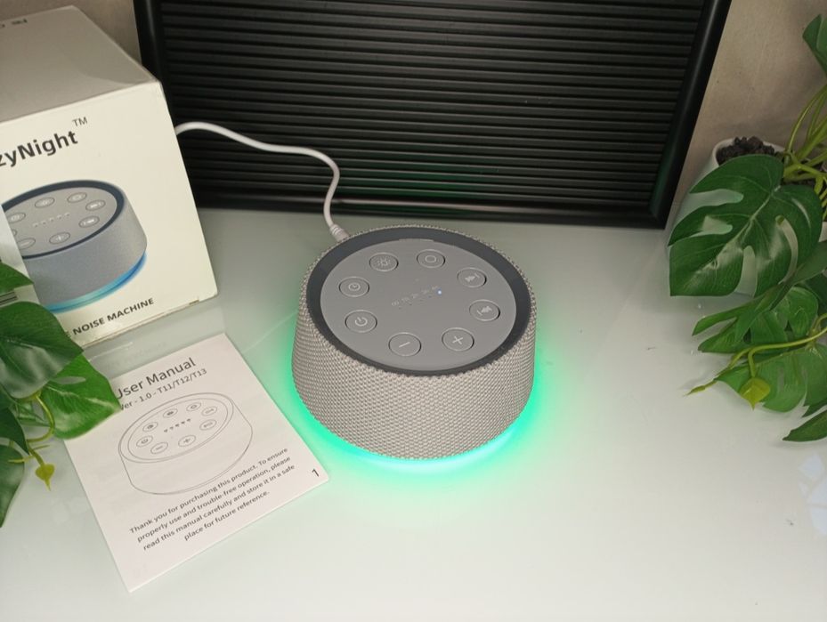 Generator białego szumu głośnik LED ułatwiający zasypianie lazyNight