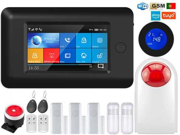 Alarme Tuya sem Fios SOS/GSM/WiFi Casa/Lojas Android/iOS (NOVO)