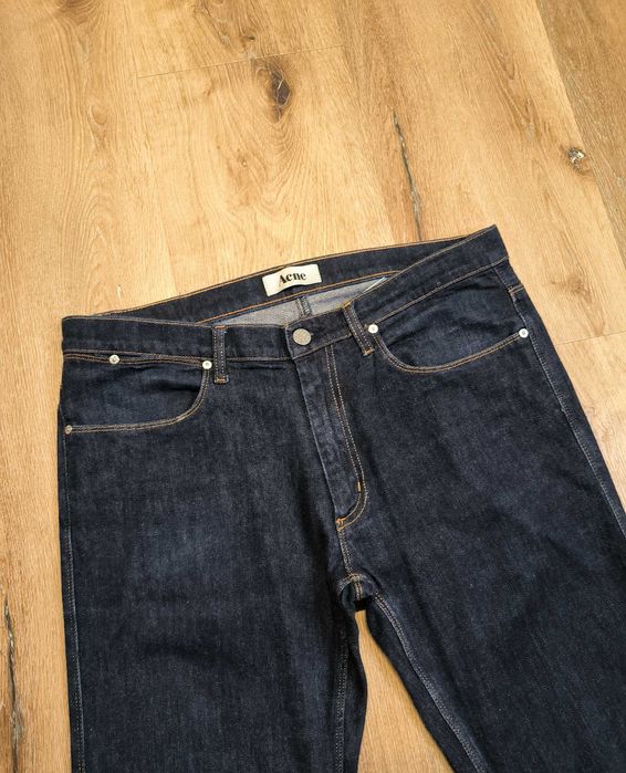 Spodnie Acne Studios Granatowe Slim Fit Jeans Dżinsowe 38/34