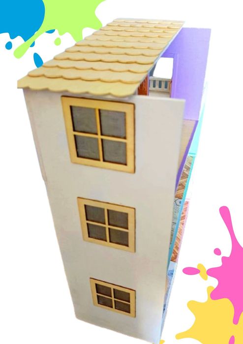 Drewniany domek dla lalek Eliza. Ostatnia sztuka! Cena promocyjna 450