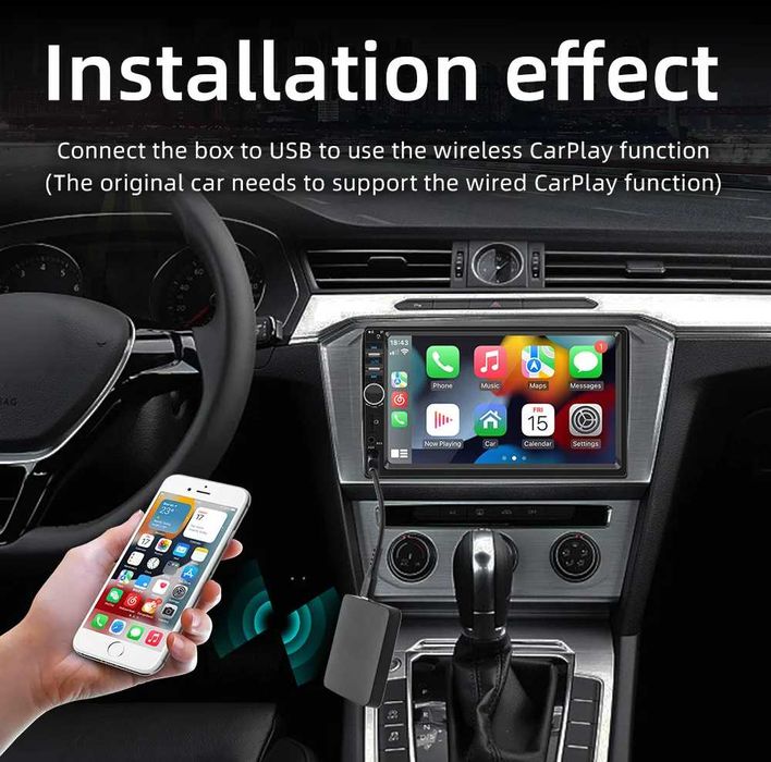 Bezprzewodowy CarPlay Box BQCC Adapte z systemem Android Smart Car