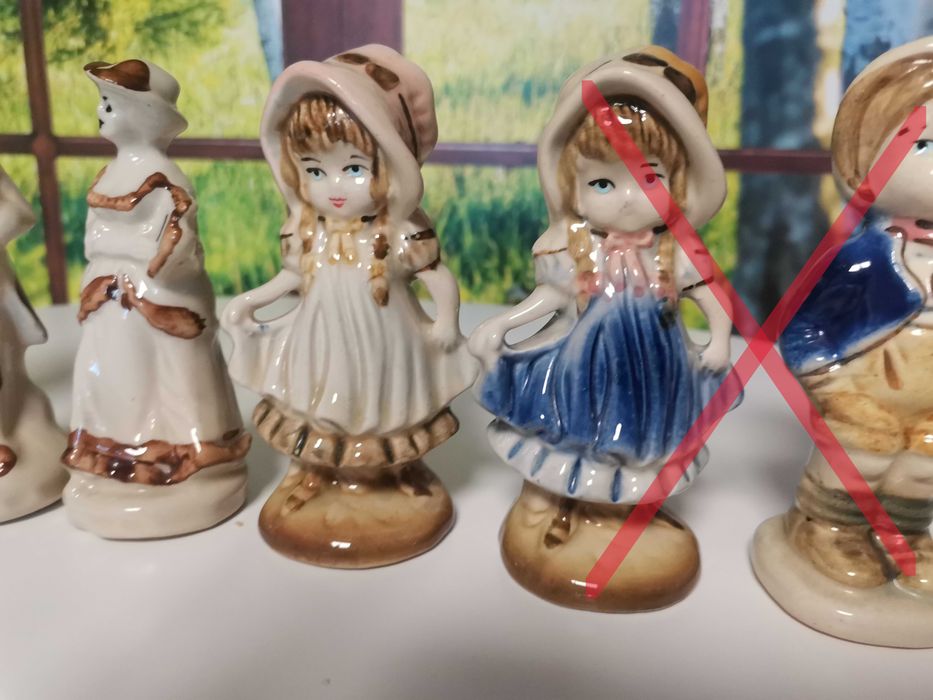 Figurki porcelana PRL różne rodzaje chłopiec dziewczynka