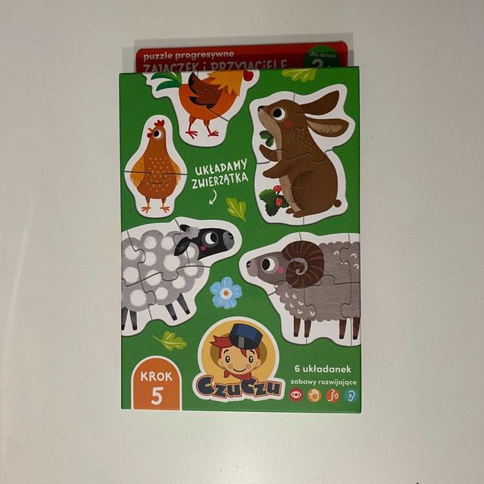 Puzzle CzuCzu , zwierzątka, układanka 2+ zajączek i przyjaciele 6 układanek