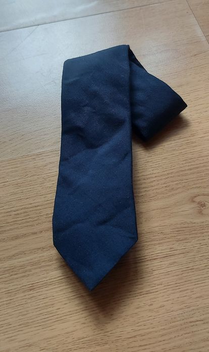 Luksusowy krawat ETON 60% Wełna wool 40% Bawełna Granatowy