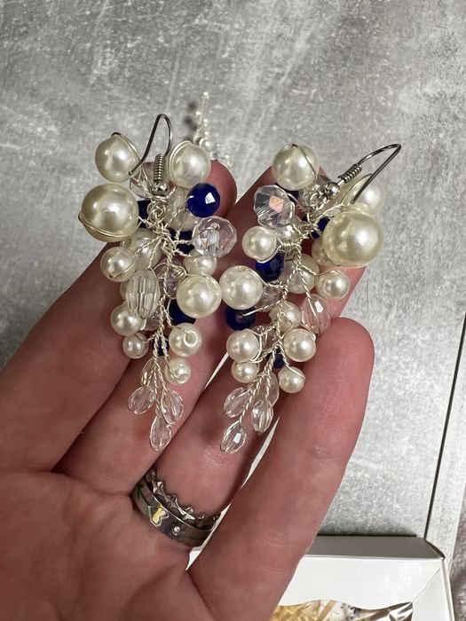 Гілочка у волосся і сережки ручної роботи