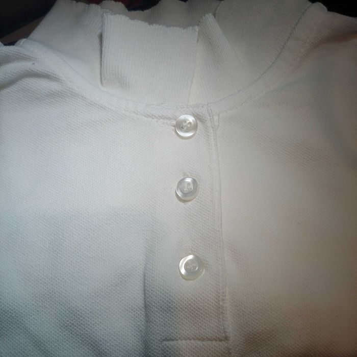 Детская одежда Белая Футболка Поло для девочки рост 128-134 8-9 лет