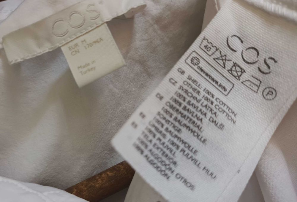 COS biała koszula damska oversize łączona r.38/40