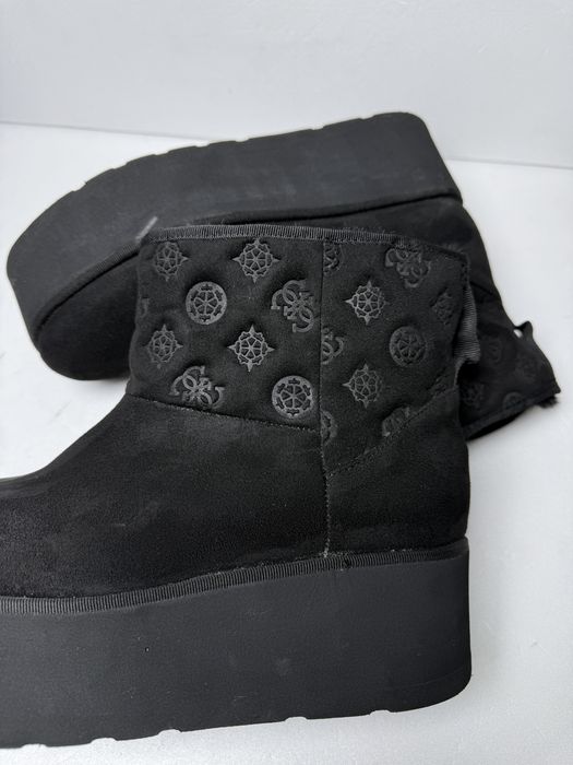 Botki platforma czarne Guess JILA ocieplane zimowe r. 38