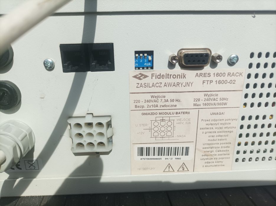 UPS Fideltronik Ares 1600 Rack zasilacz awaryjny