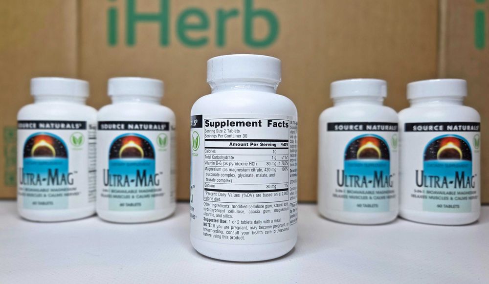Магній і вітамін B6 Ultra-Mag Source Naturals Ультра маг, магний