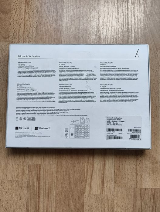 Планшет Microsoft Surface Pro 11 X Plus 16/256GB Copilot+ PC Platinum (EP2-08340)