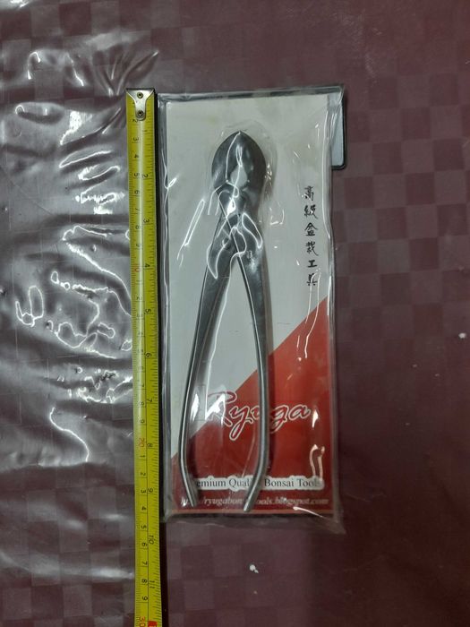 Tesoura para poda bonsai Reta Aço Inox de 200mm da marca Ryuga - Nova