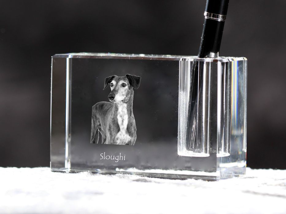 Chart perski, Saluki penholder kryształowy z psem Art-Dog