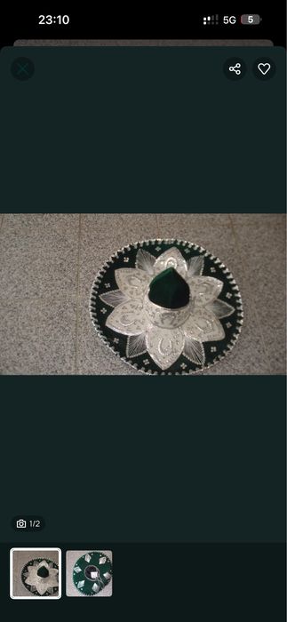 Sombrero original verde Mexicano