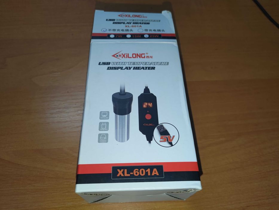USB обігрівач акваріуму Xilong XL-601A 25W USB нагреватель в аквариум