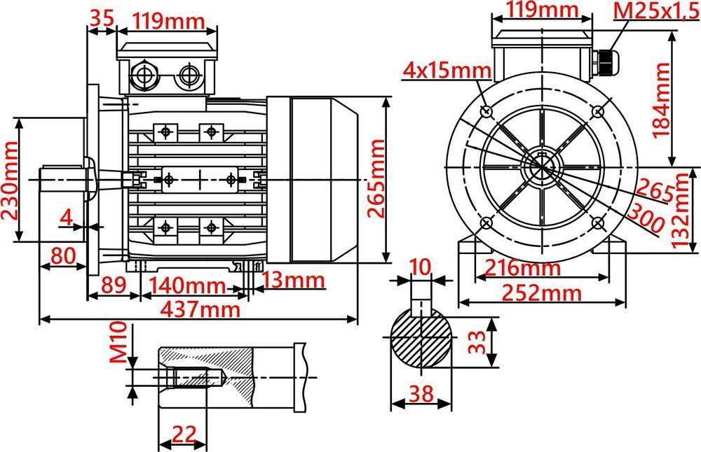 SILNIK Elektryczny 7,5kW 400/690V 2900 OBR 3FAZOWY [4053]