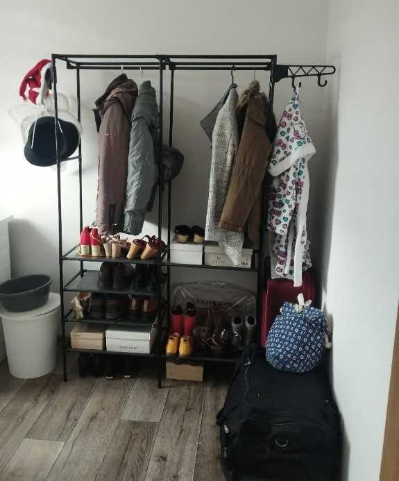 Stojący wysoki z haczykami do garderoby na ubrania przechowywanie duży