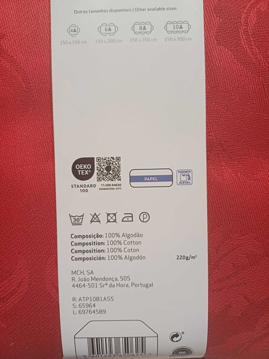 Toalha de mesa algodão