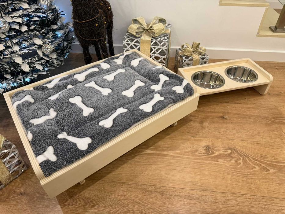 Cama de madeira para cão ou gato