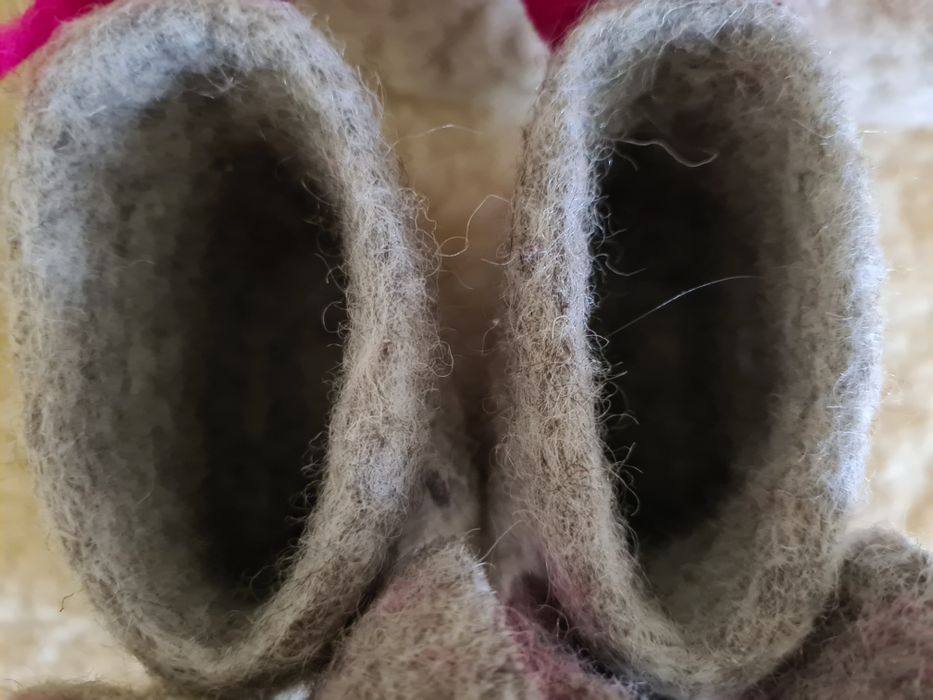 Пинетки, тапочки, угги, сапожки. Войлок натуральный. Стопа 10 см .