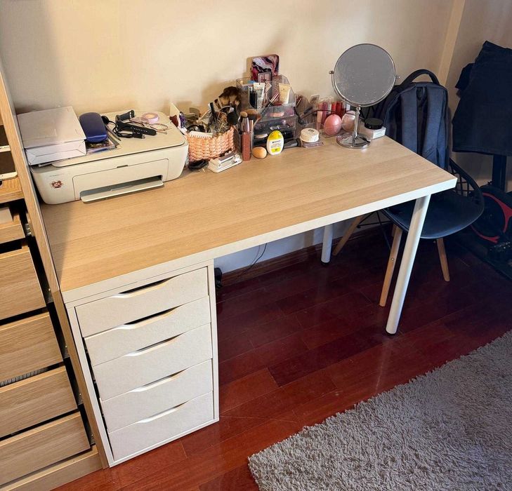 Secretária IKEA com bloco gavetas
