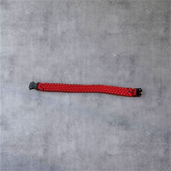 Obroża dla psa czerwona pleciona zapinana na zatrzask nowa