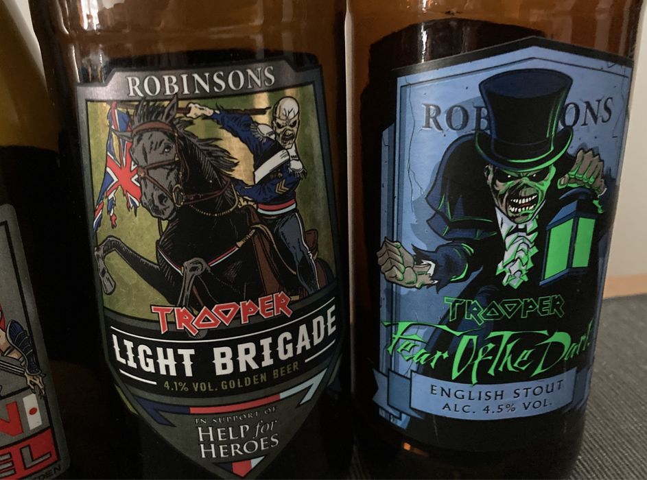 3 garrafas Iron Maiden para colecionadores