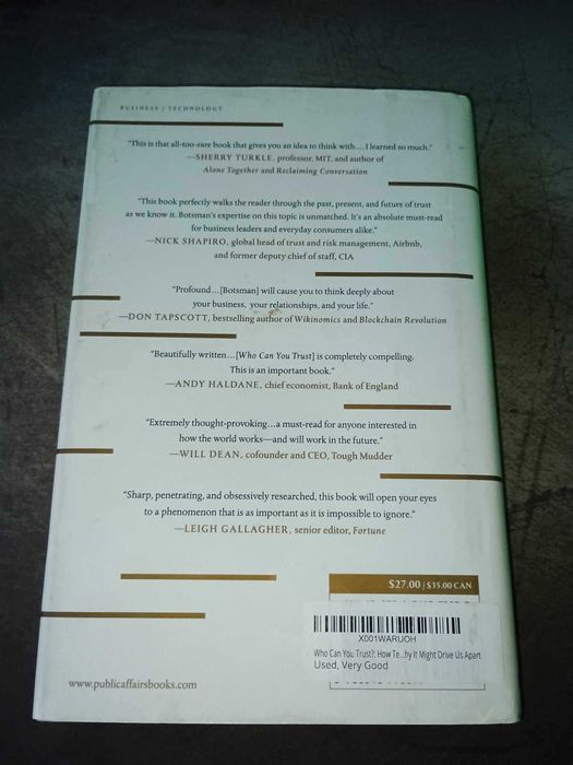 Who Can You Trust - Rachel Botsman - Sprzedam