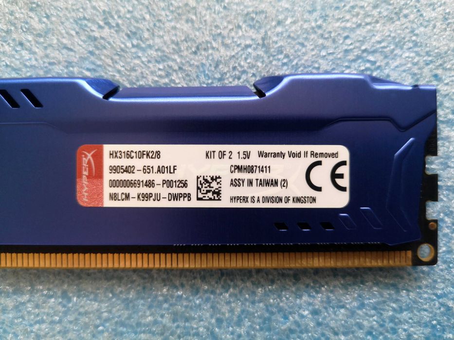 DDR3 Kingston HyperX Fury  8Gb 2x4Gb 1600 MHz  (HX316C10FK2/8)