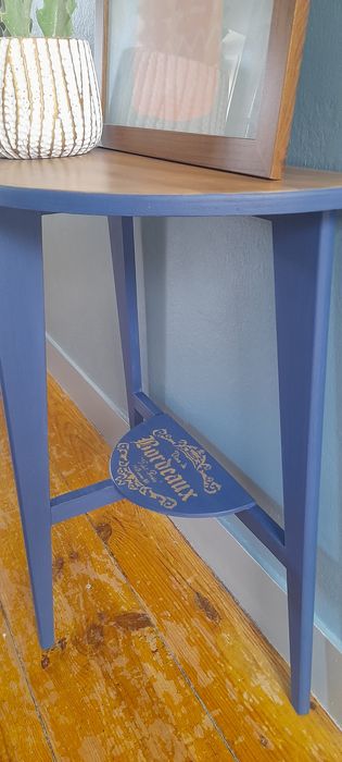 Mesa meia lua restaurada