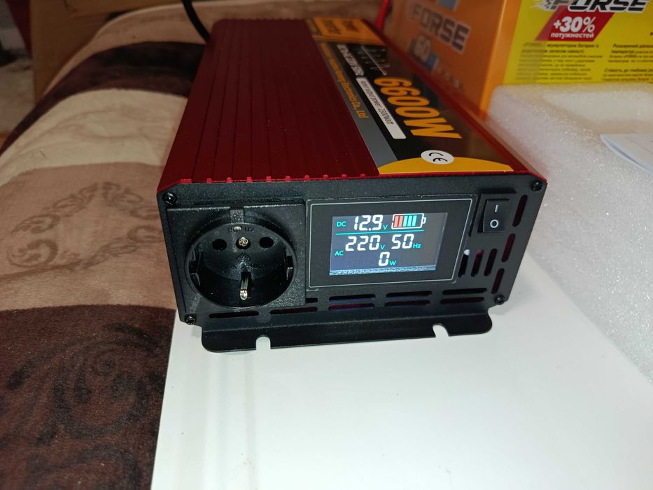 Инвертор 12V інвертор чистий синус 6600 Watt червоний красный