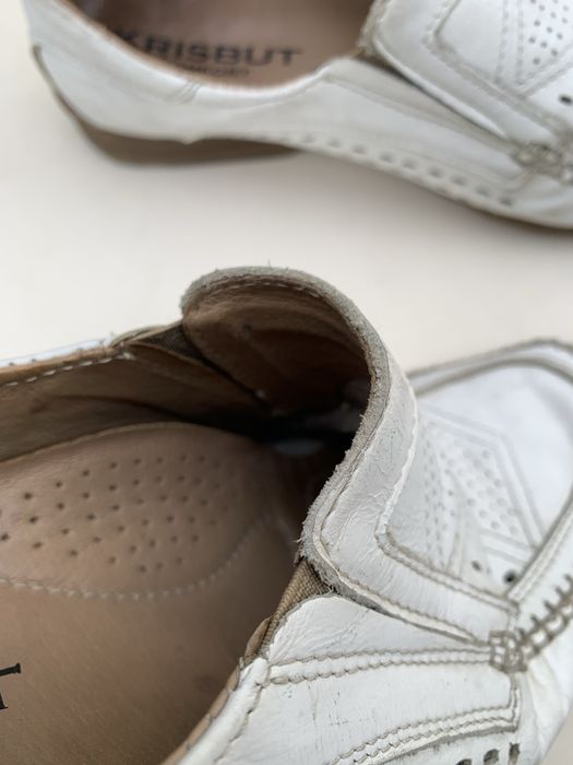Buty mokasyny skorzane 41 białe Krisbut comfort